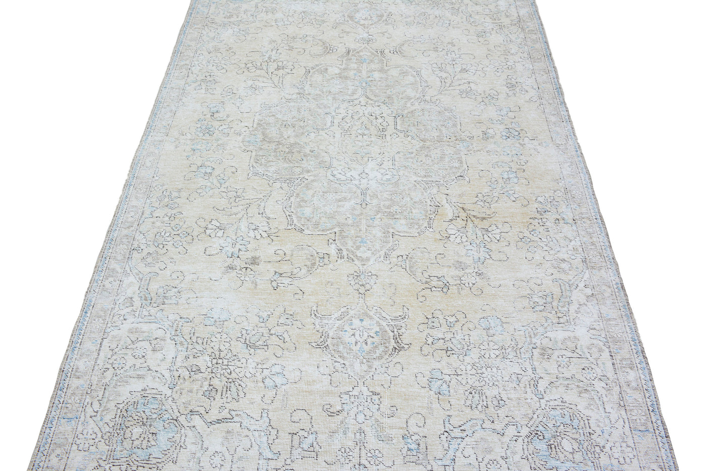 Vintage Stone-Washed Persian Rug – Oatmeal Fade