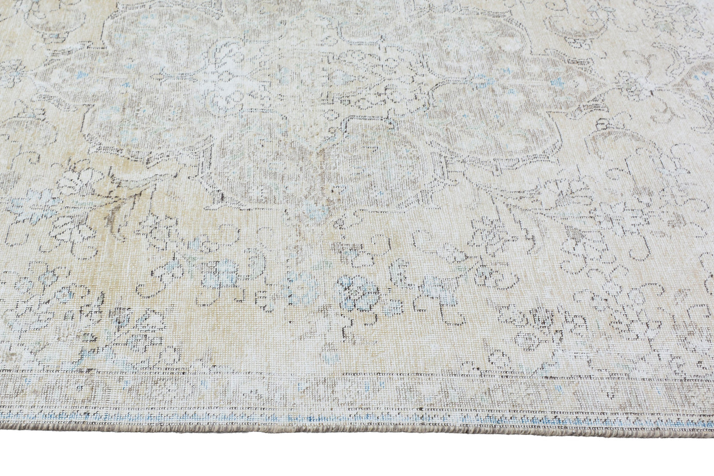 Vintage Stone-Washed Persian Rug – Oatmeal Fade