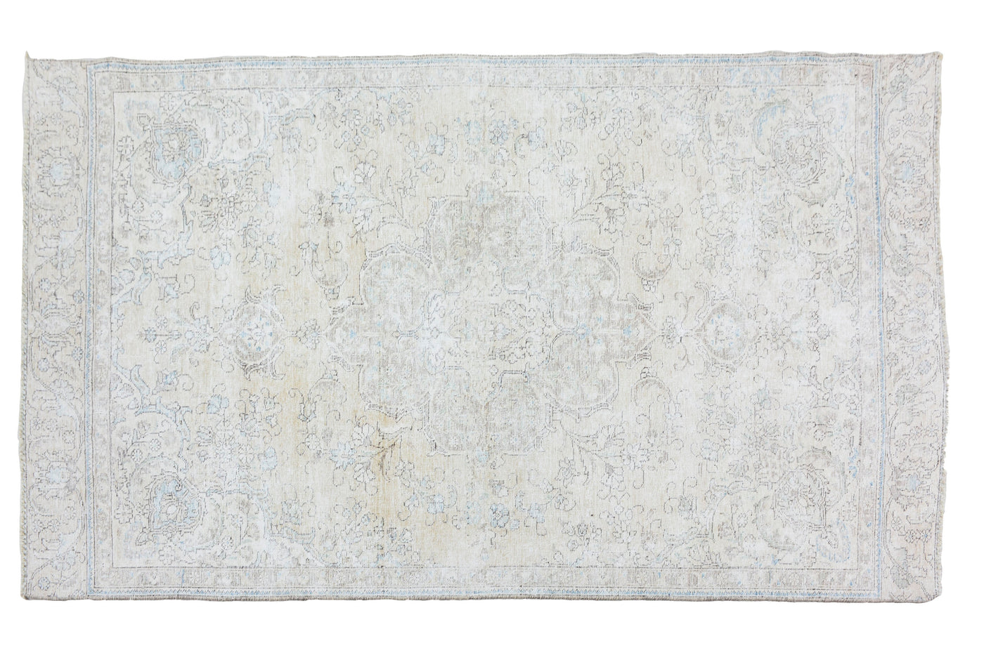 Vintage Stone-Washed Persian Rug – Oatmeal Fade