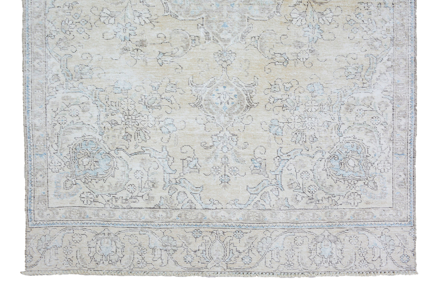 Vintage Stone-Washed Persian Rug – Oatmeal Fade