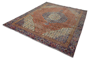 DISTRESSED Vintage Persian Rug, 229 x 303 cm