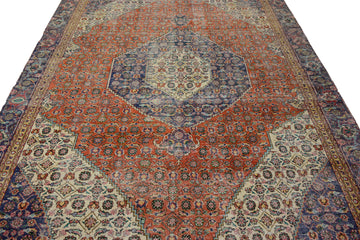DISTRESSED Vintage Persian Rug, 229 x 303 cm