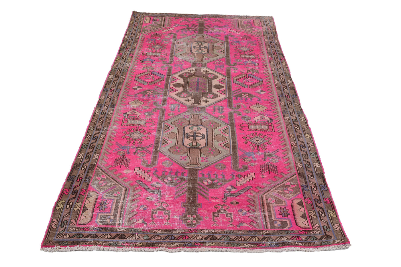 Vintage Shiraz Persian Rug – Stone Mandala