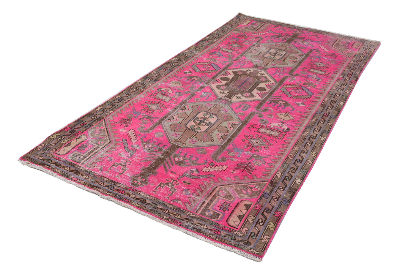 Vintage Shiraz Persian Rug – Stone Mandala