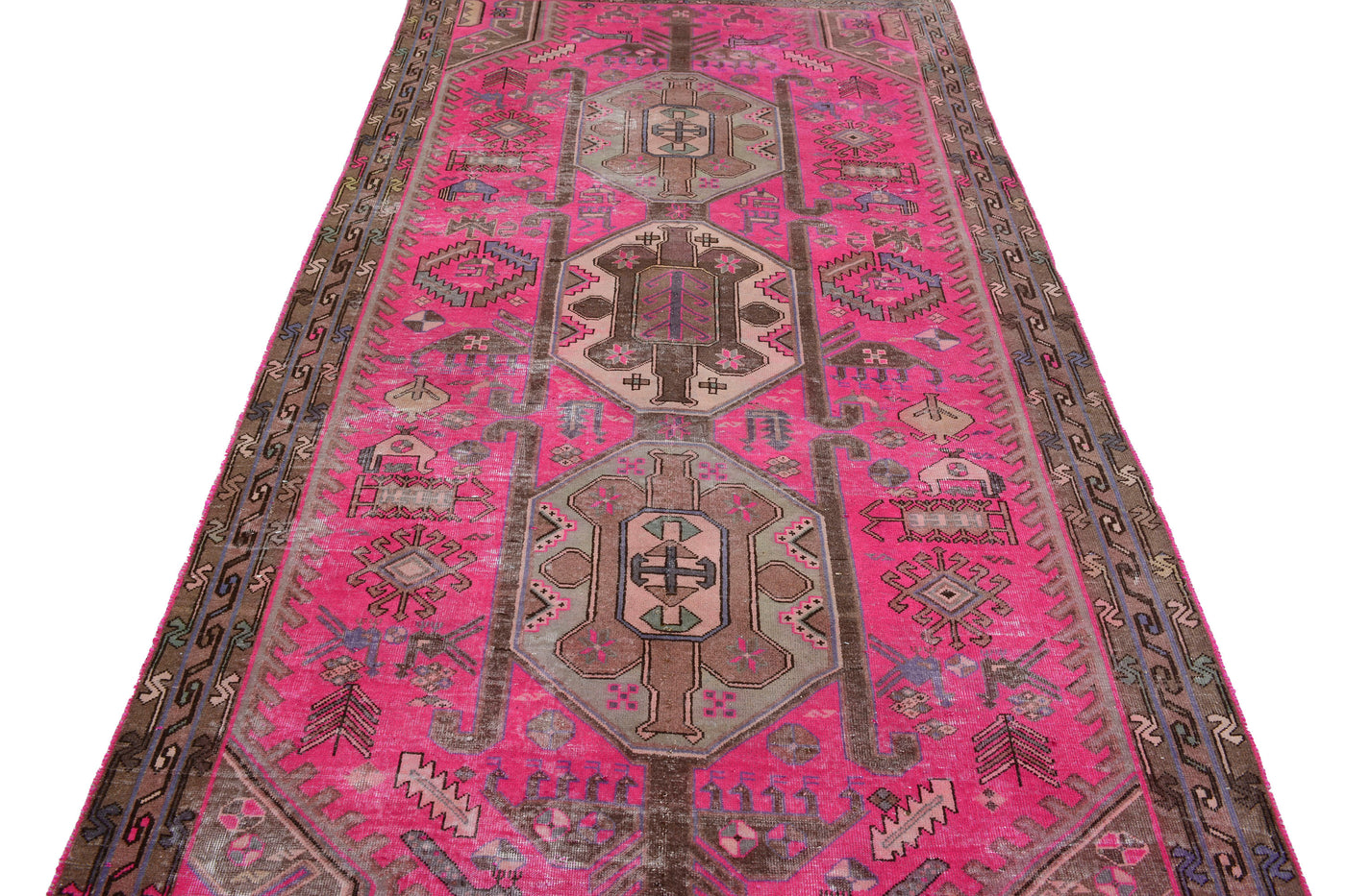 Vintage Shiraz Persian Rug – Stone Mandala