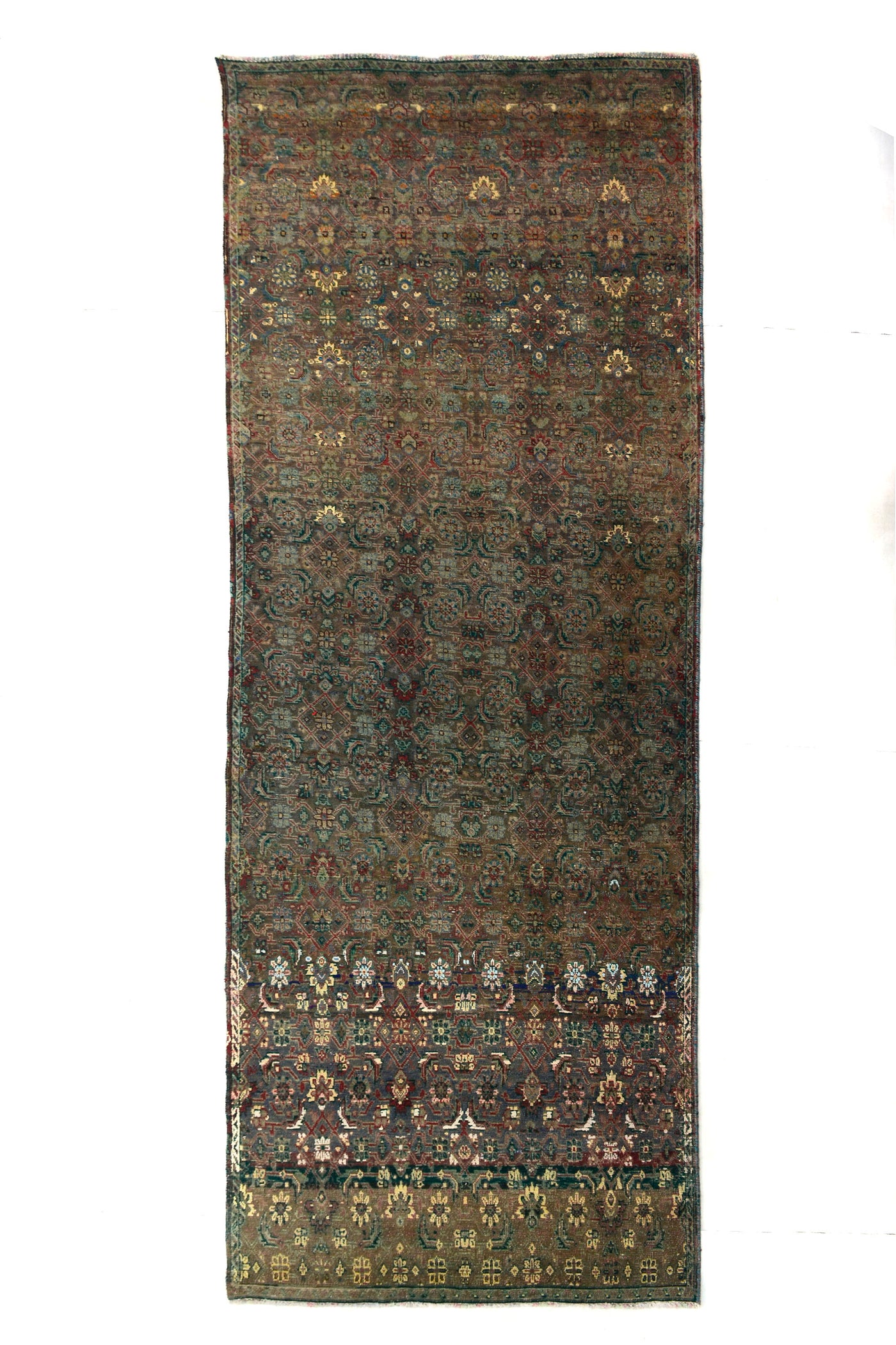 Vintage Shiraz Persian Runner – Graphite Mirage