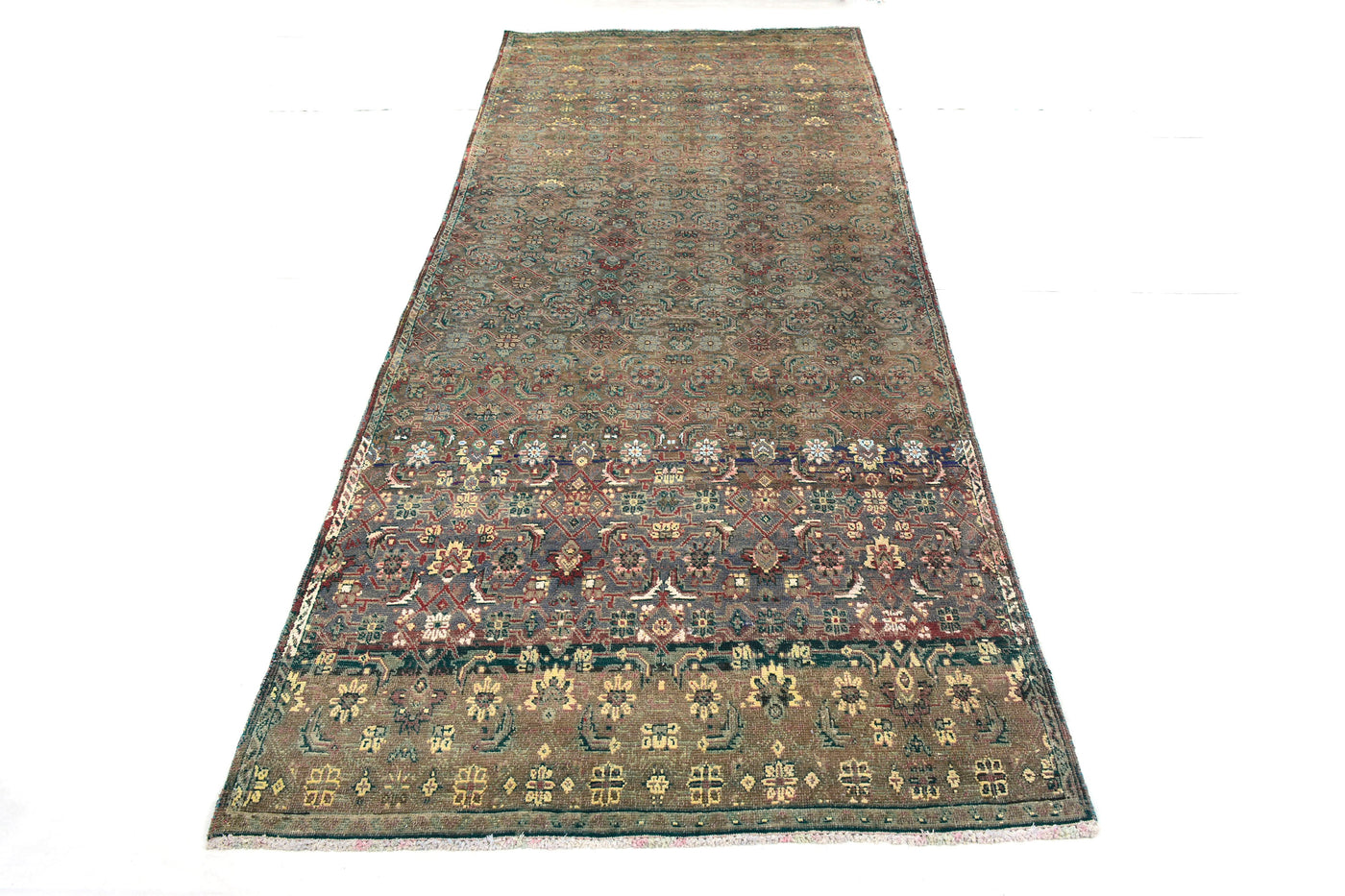 Vintage Shiraz Persian Runner – Graphite Mirage