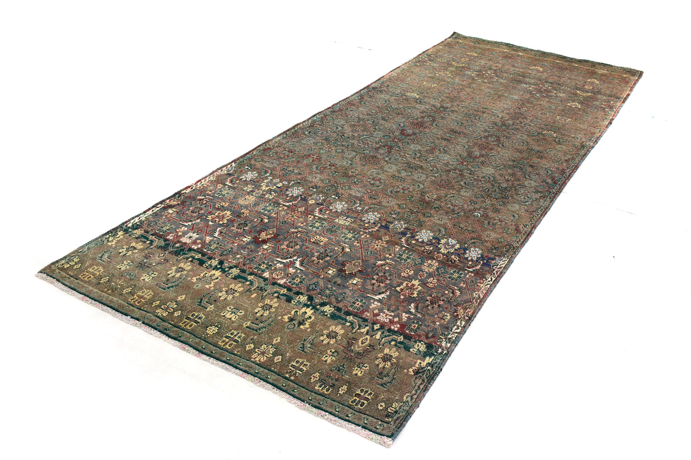 Vintage Shiraz Persian Runner – Graphite Mirage