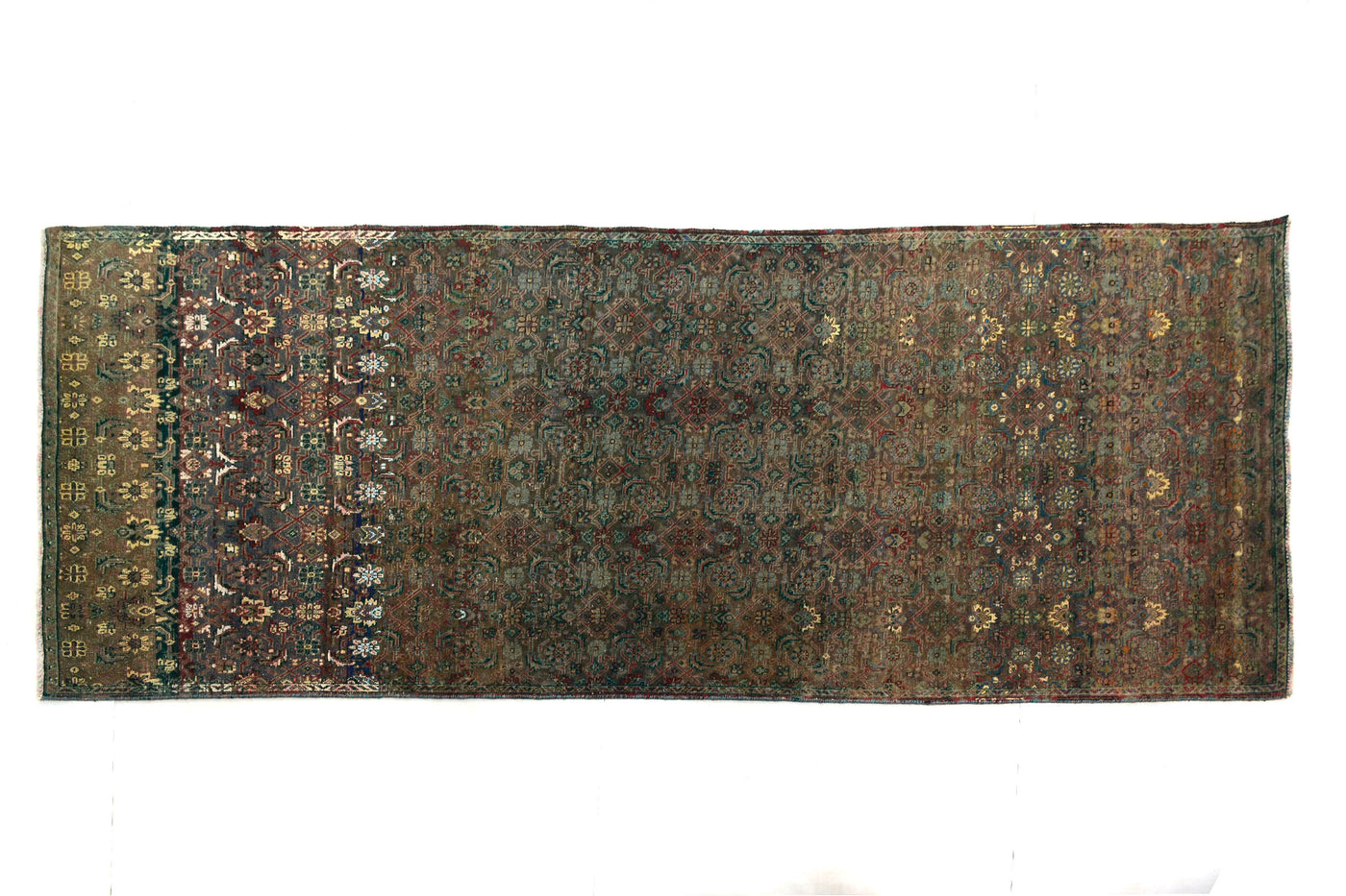 Vintage Shiraz Persian Runner – Graphite Mirage