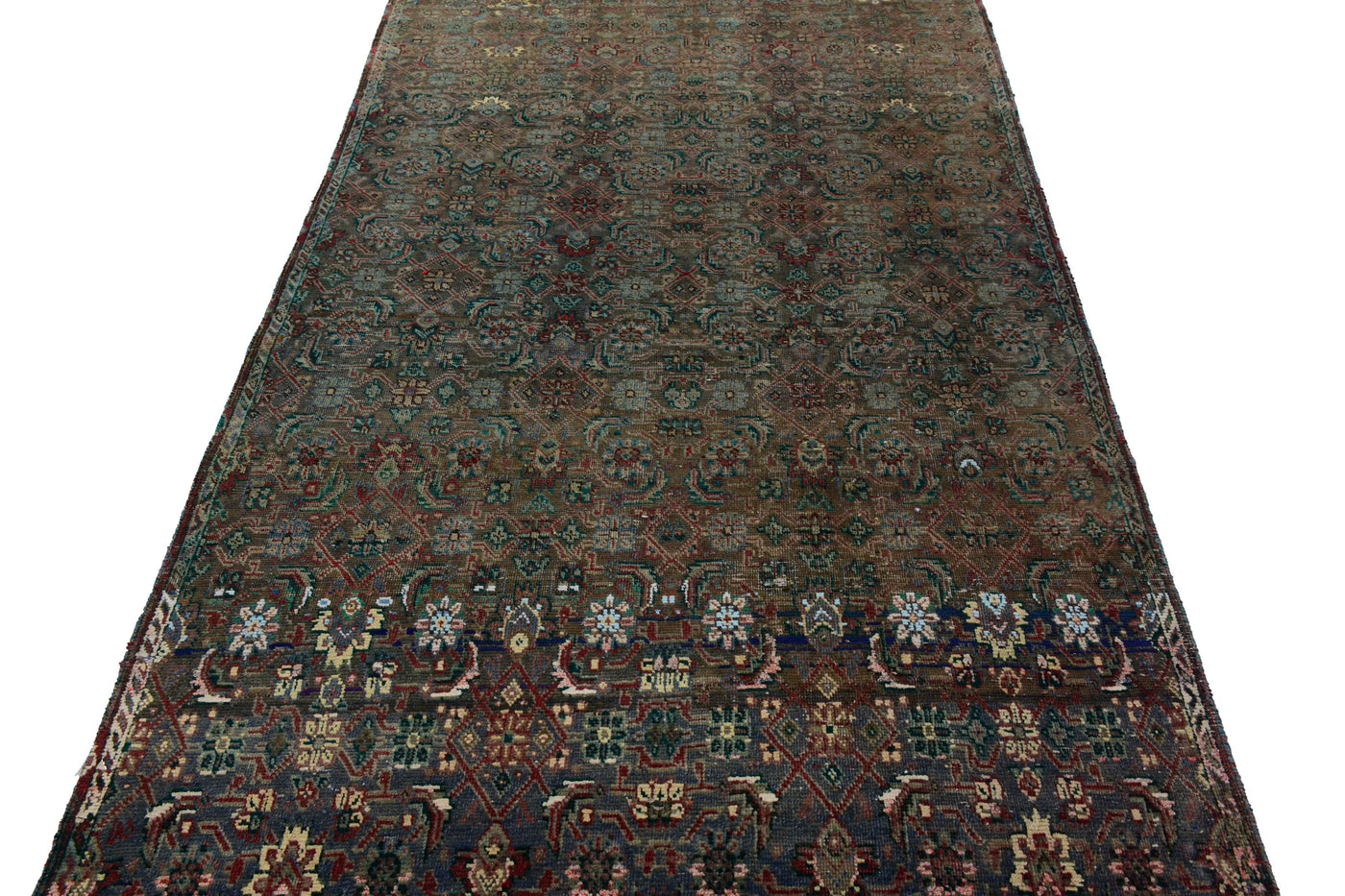 Vintage Shiraz Persian Runner – Graphite Mirage