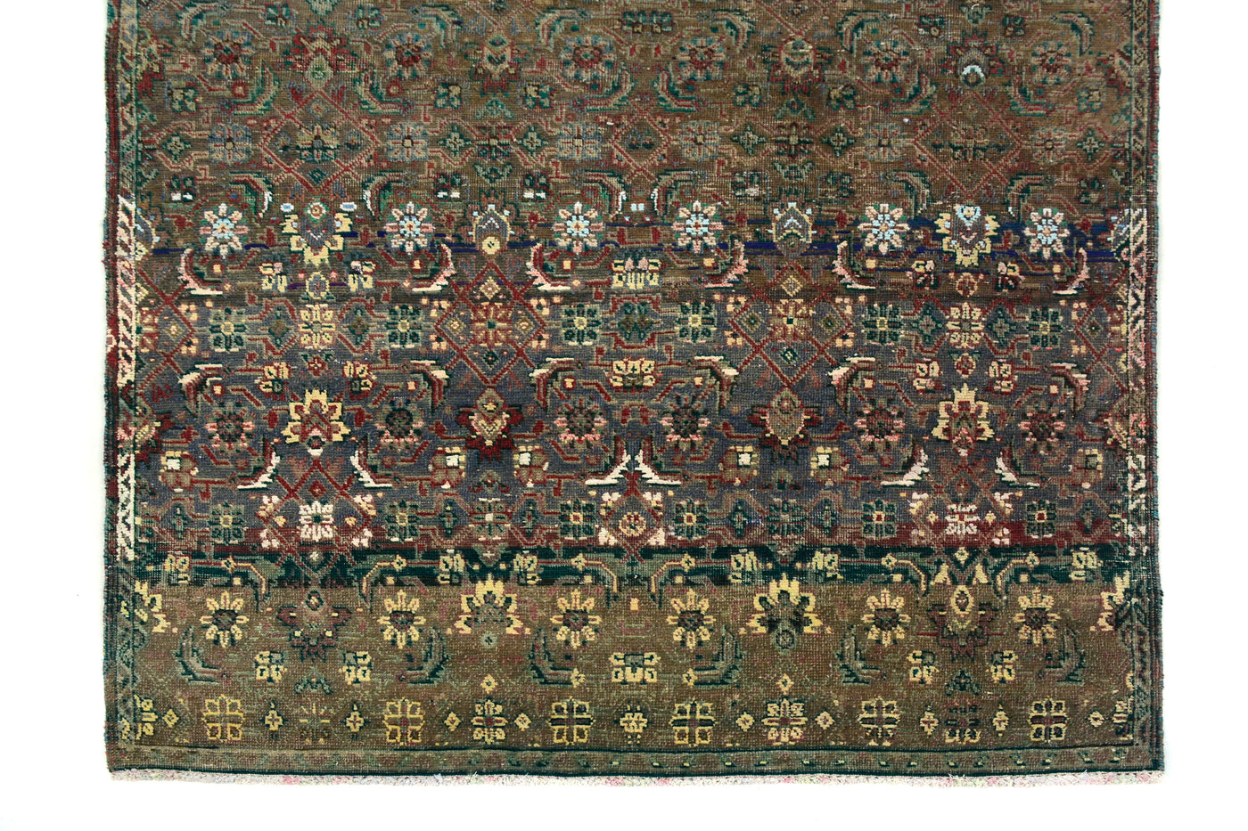 Vintage Shiraz Persian Runner – Graphite Mirage