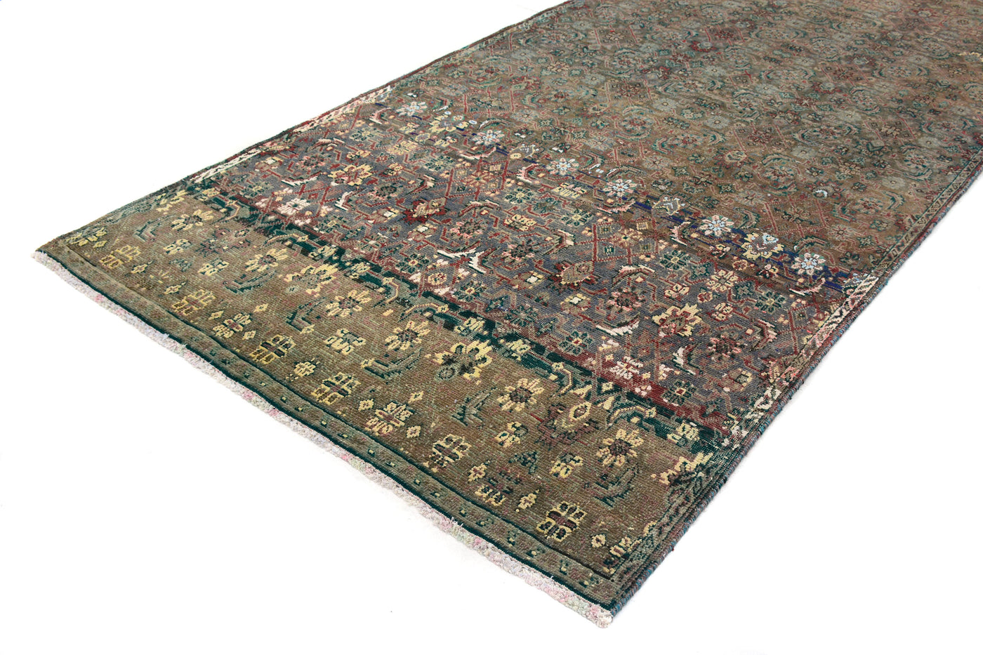Vintage Shiraz Persian Runner – Graphite Mirage