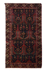 Shiraz Vintage Persian Rug, 123 x 255 cm