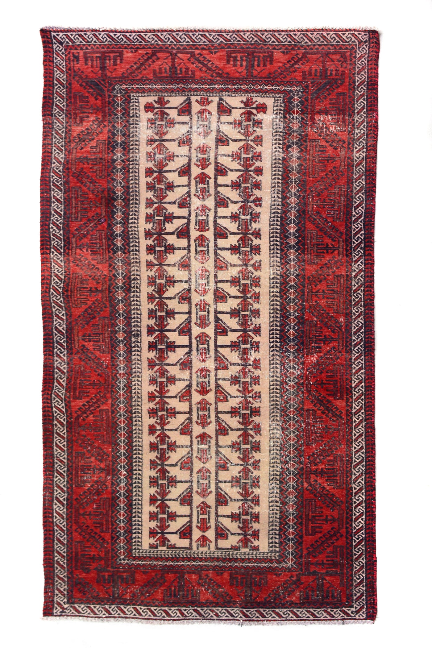Vintage Shiraz Persian Runner Rug – Pomegranate Fade