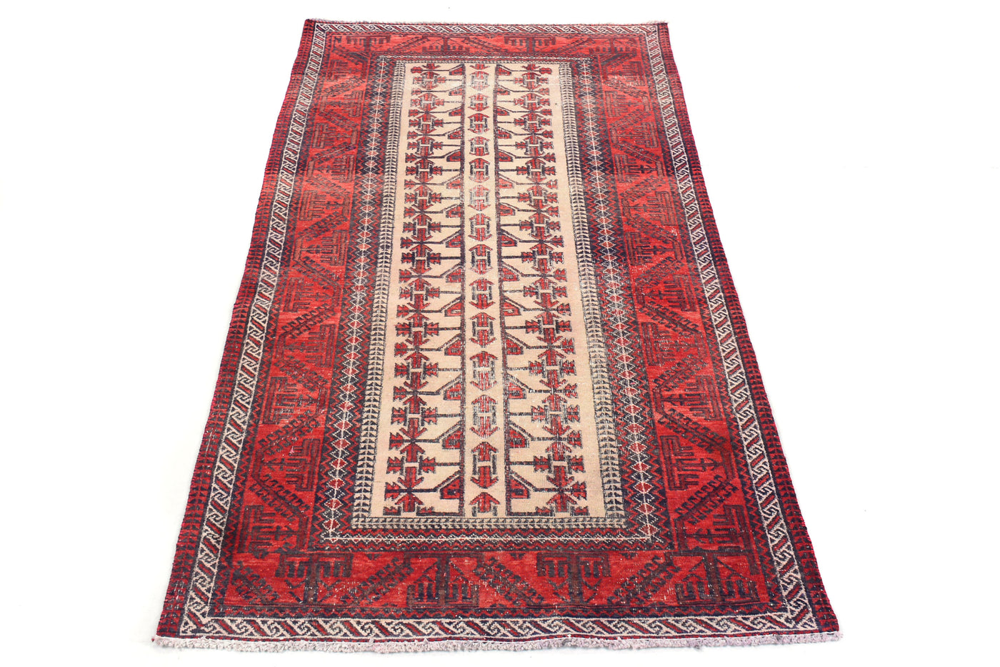 Vintage Shiraz Persian Runner Rug – Pomegranate Fade