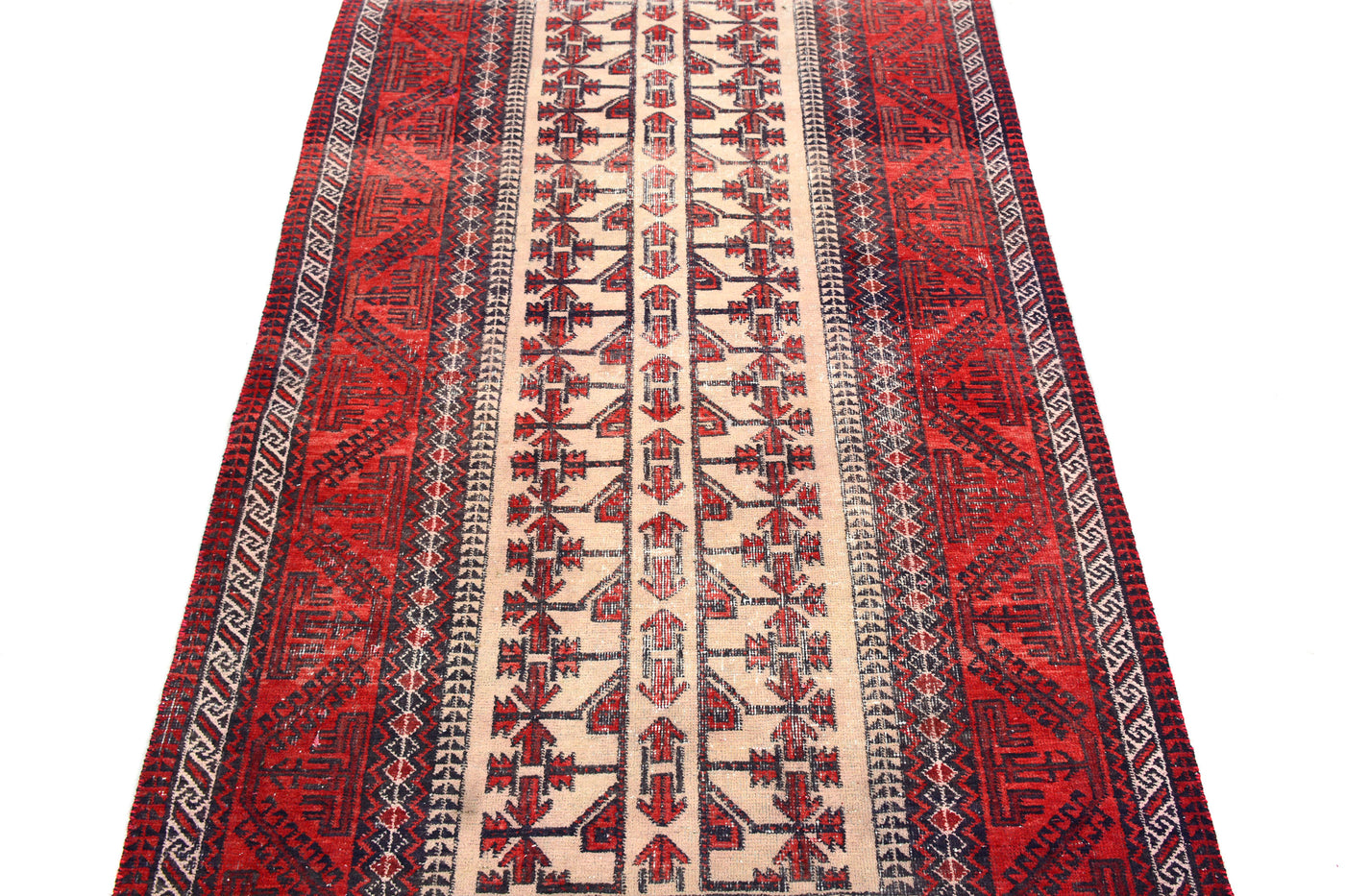 Vintage Shiraz Persian Runner Rug – Pomegranate Fade