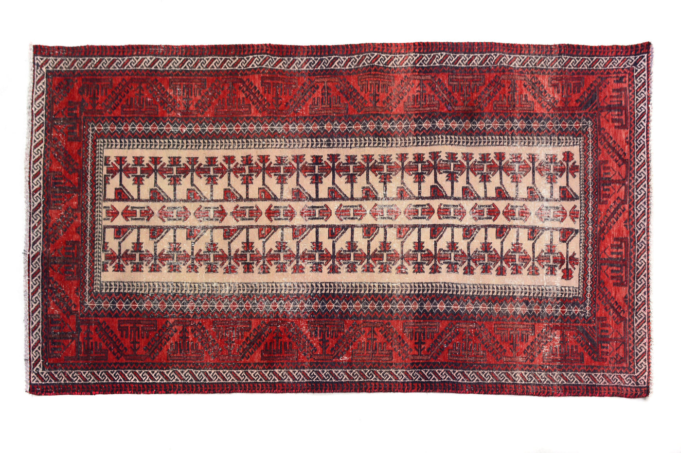 Vintage Shiraz Persian Runner Rug – Pomegranate Fade
