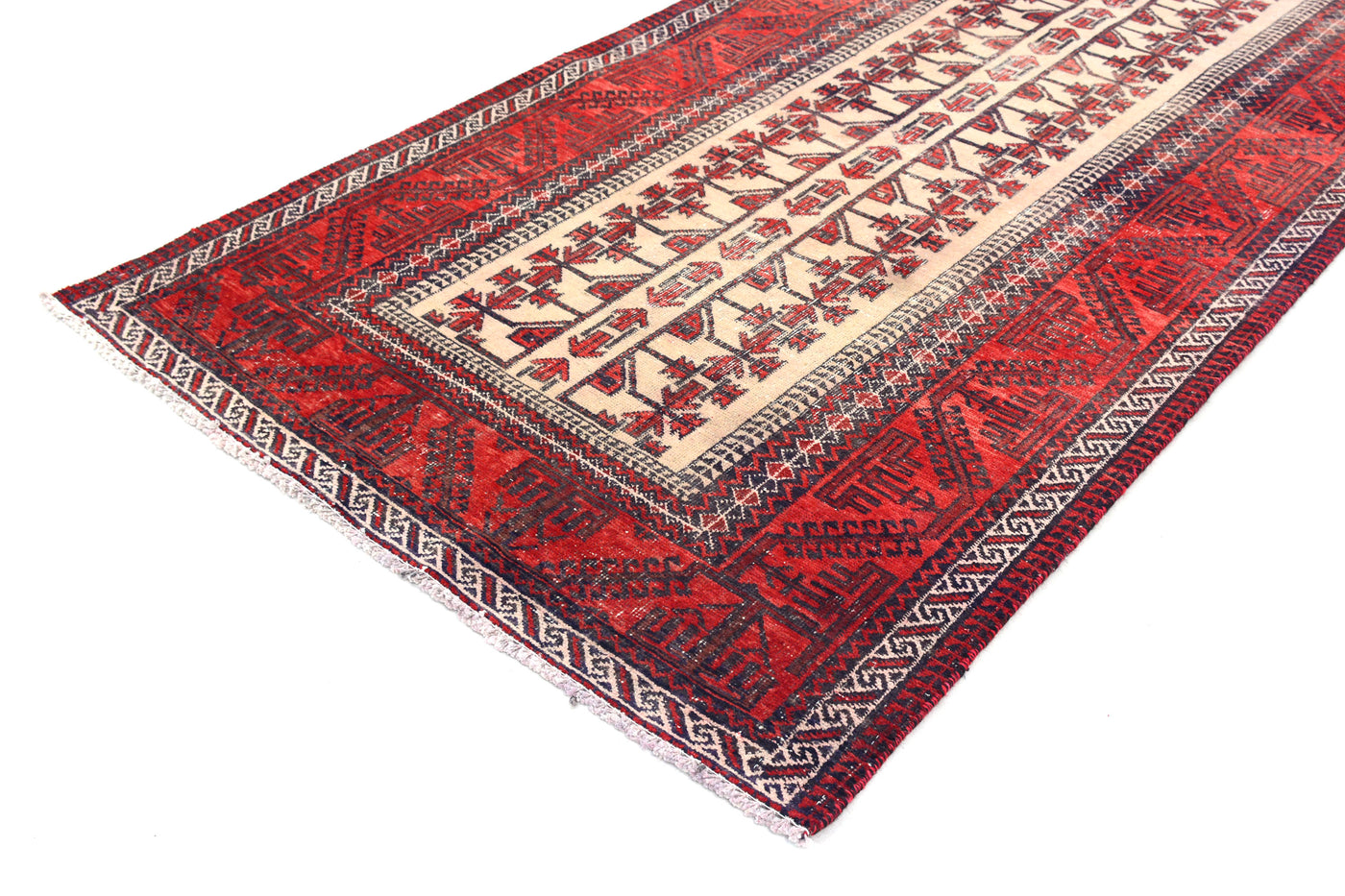 Vintage Shiraz Persian Runner Rug – Pomegranate Fade