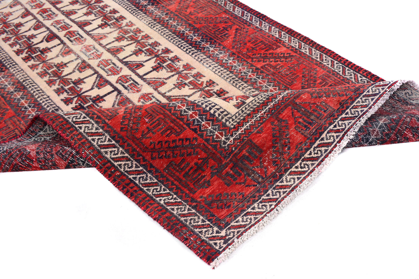 Vintage Shiraz Persian Runner Rug – Pomegranate Fade