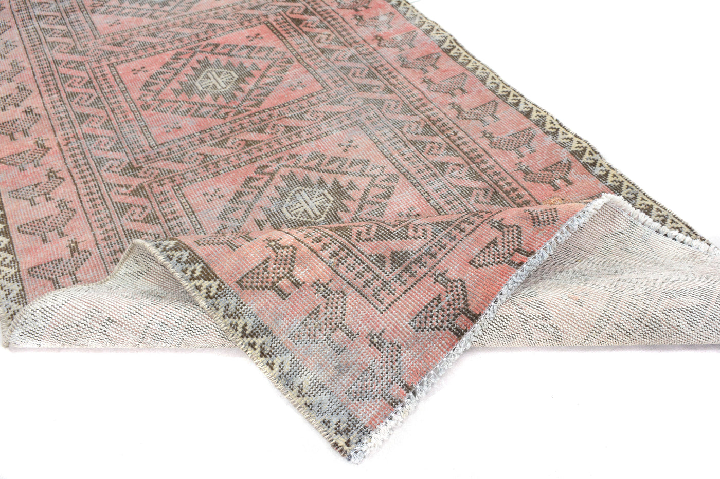 Vintage Shiraz Persian Runner Rug – Pearl Echo