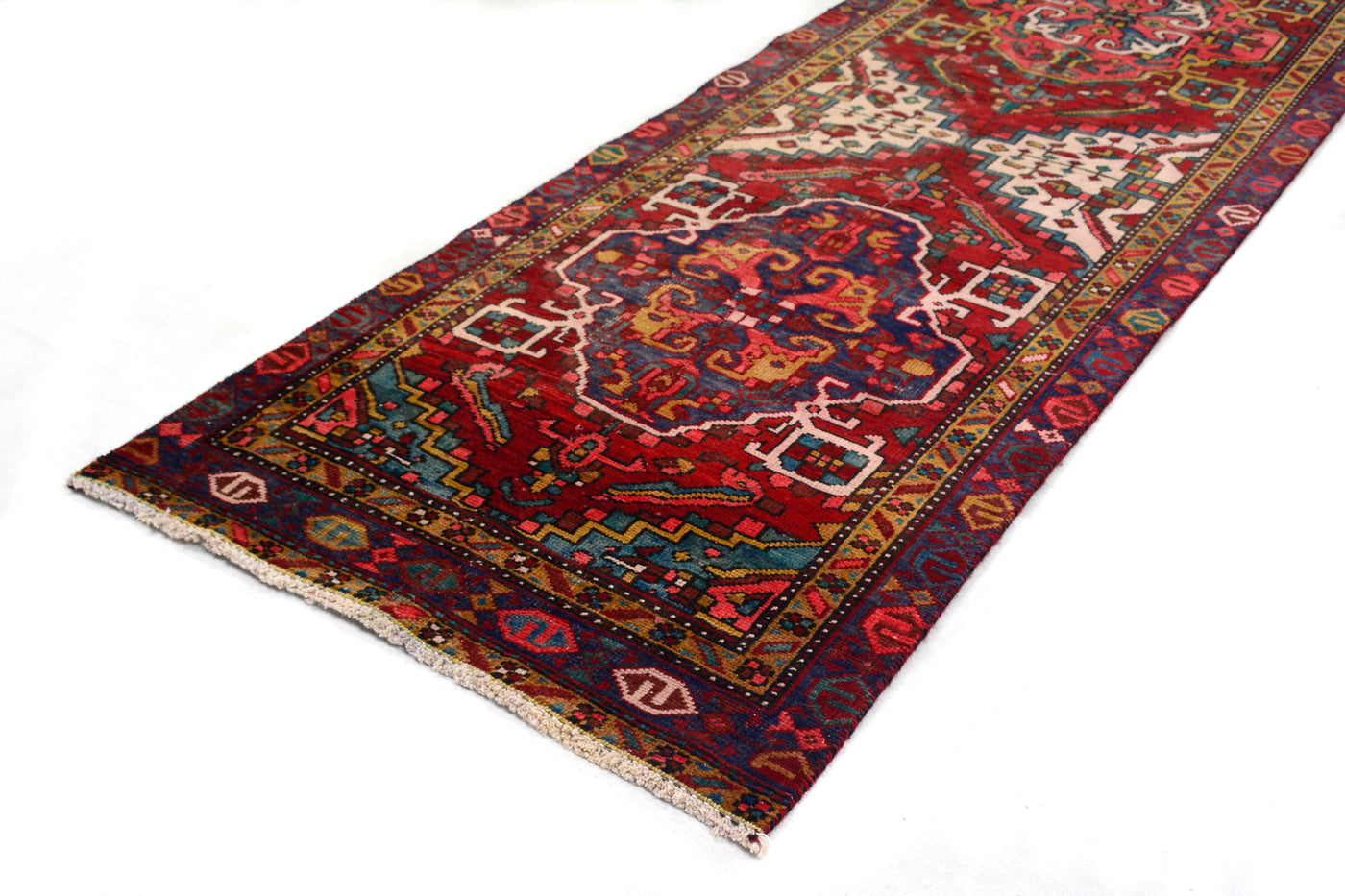 Vintage Shiraz Persian Runner Rug – Vermilion Drift