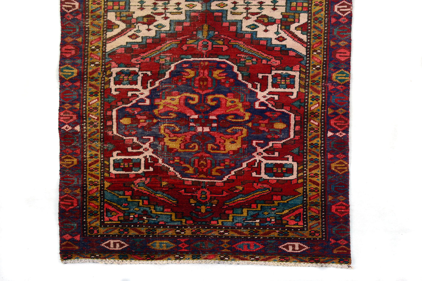 Vintage Shiraz Persian Runner Rug – Vermilion Drift