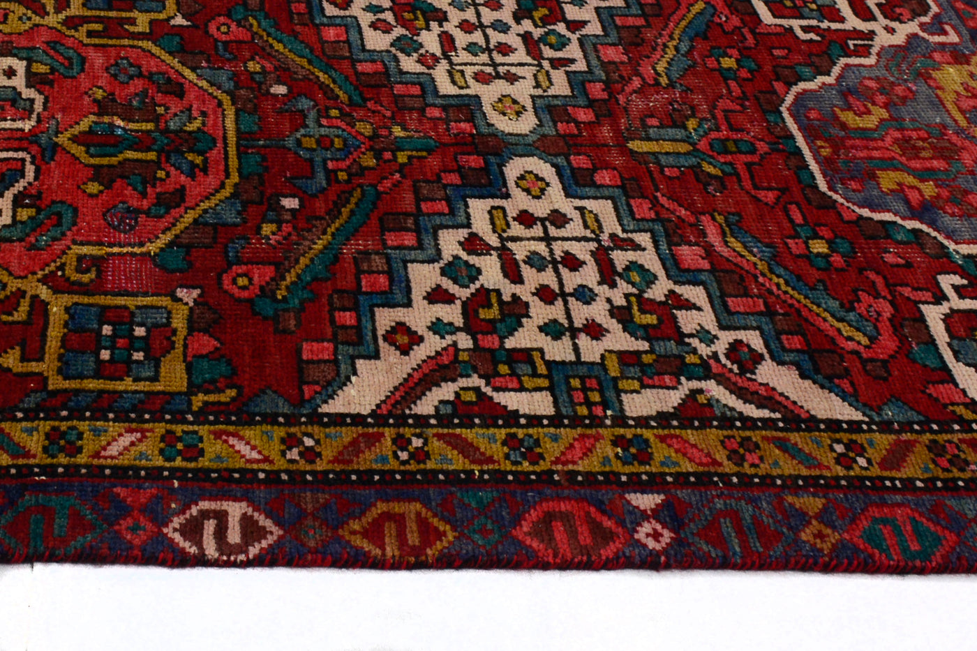 Vintage Shiraz Persian Runner Rug – Vermilion Drift