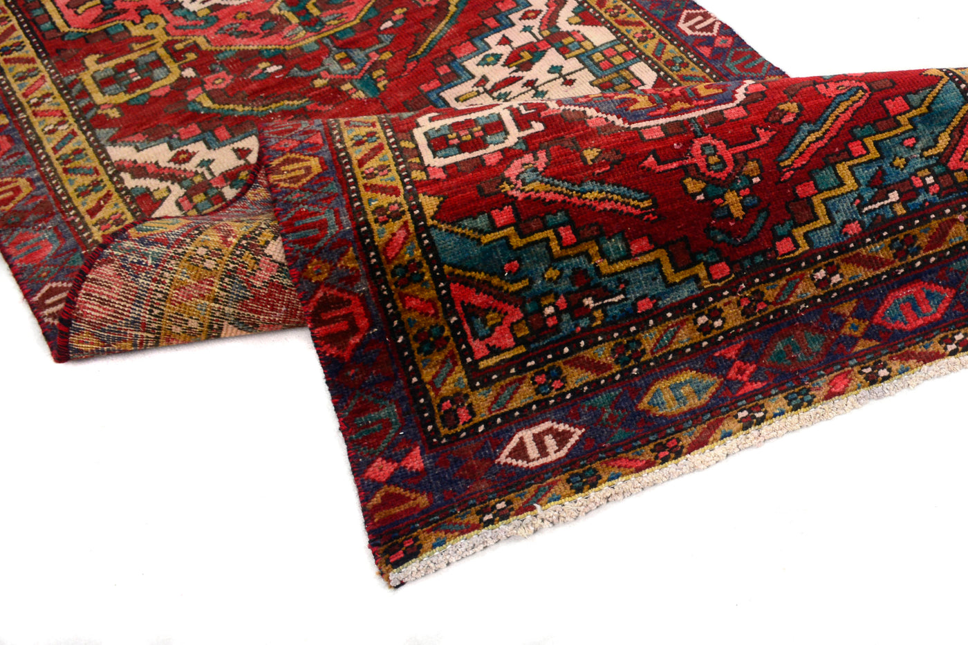 Vintage Shiraz Persian Runner Rug – Vermilion Drift