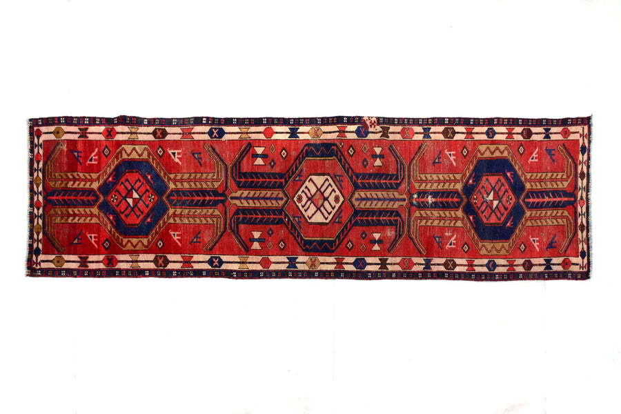 Shiraz Vintage Persian Runner, 90 x 307 cm