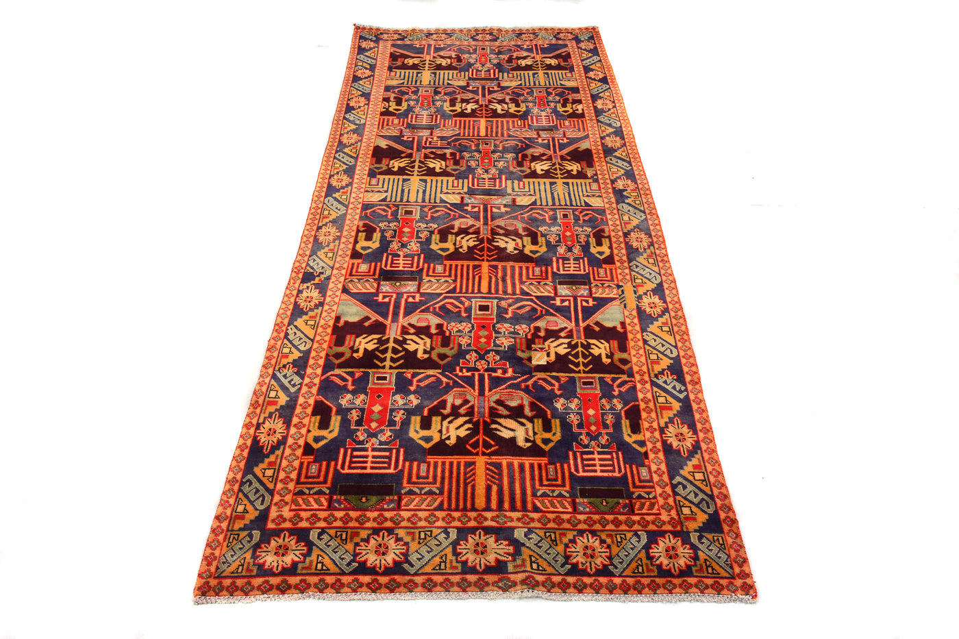 Vintage Shiraz Persian Runner Rug – Lagoon Mist