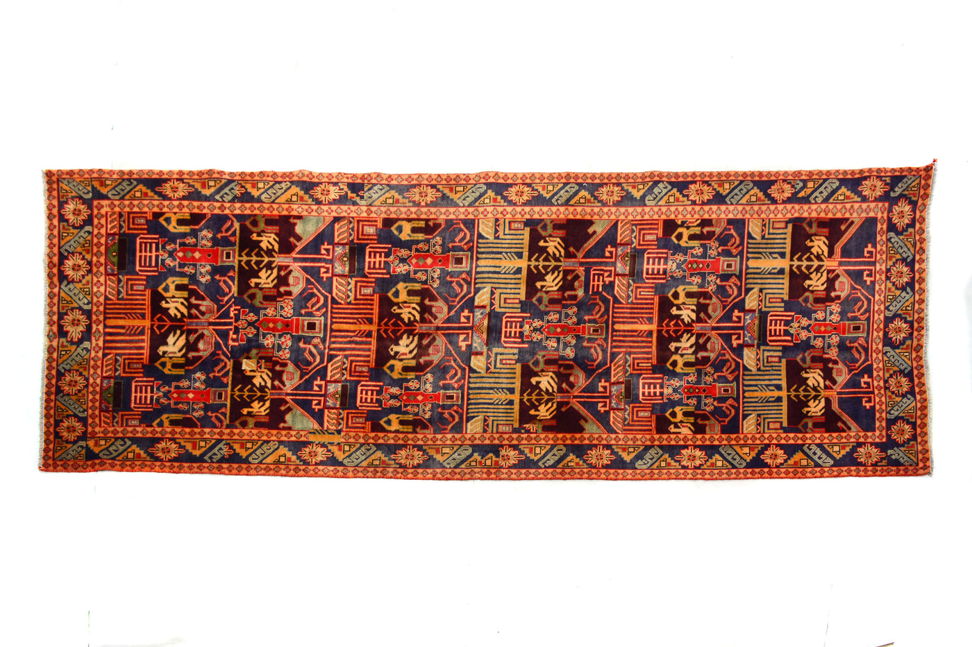 Vintage Shiraz Persian Runner Rug – Lagoon Mist