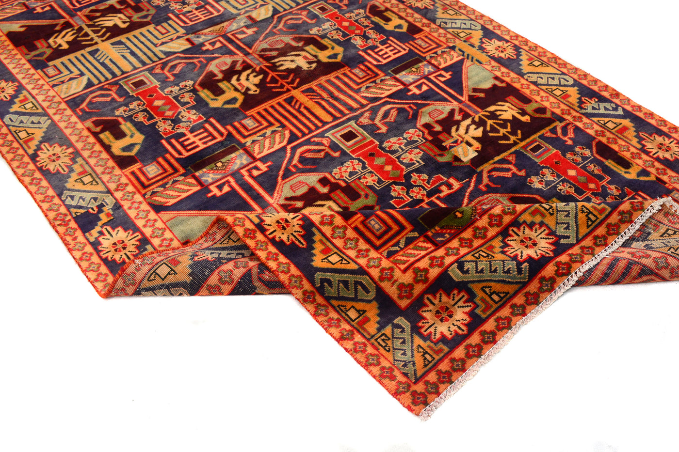 Vintage Shiraz Persian Runner Rug – Lagoon Mist