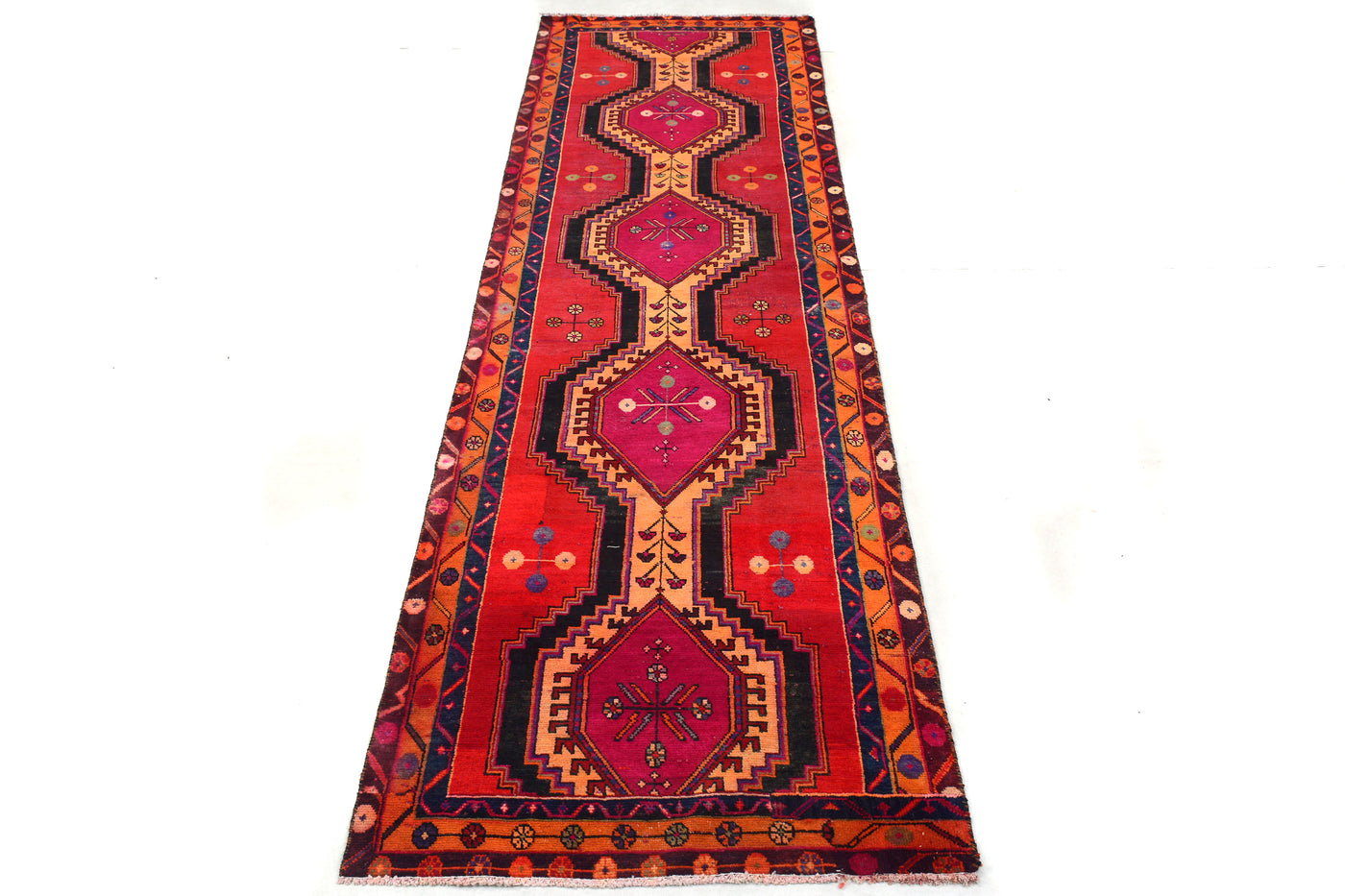 Vintage Shiraz Persian Runner Rug – Ruby Matrix