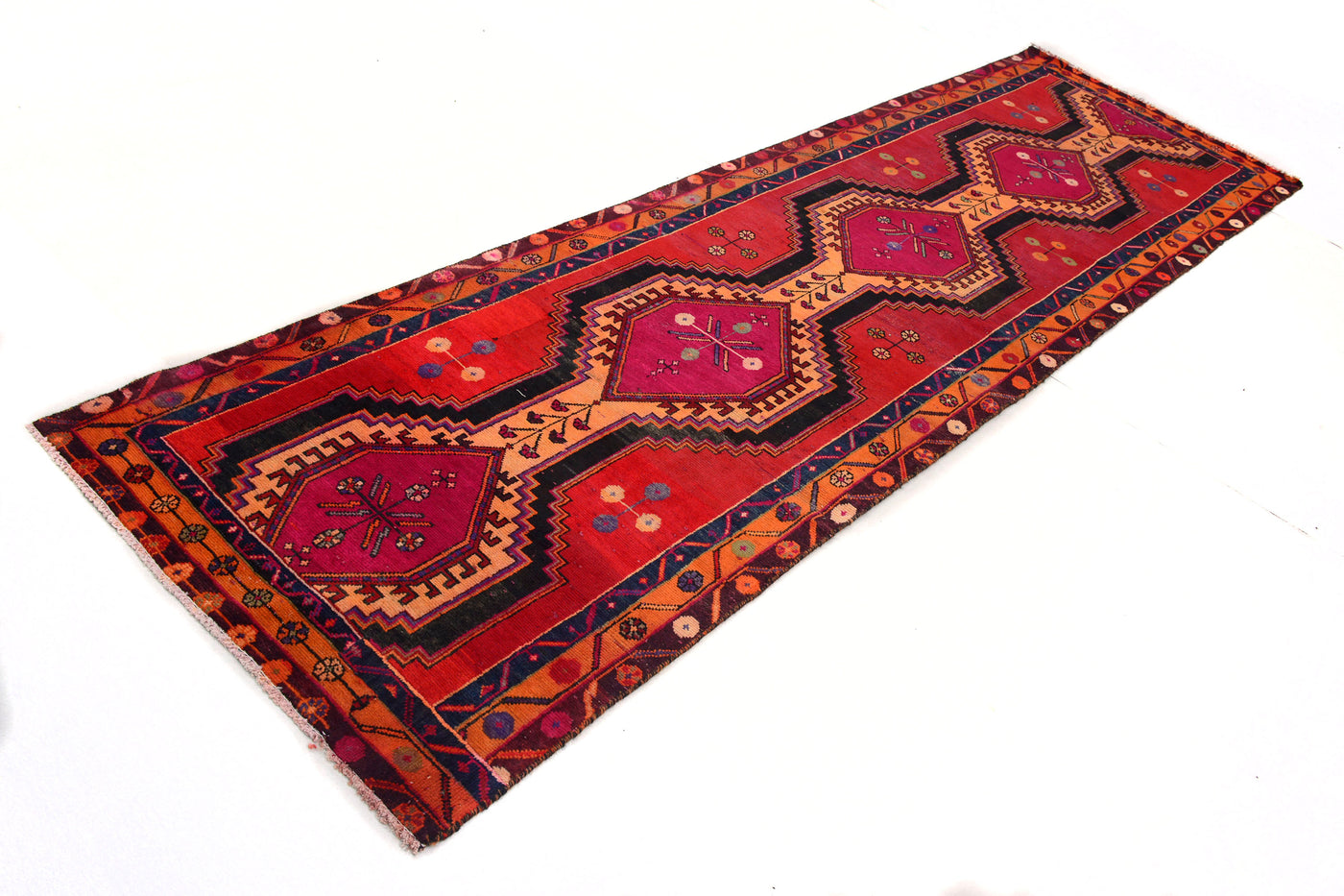 Vintage Shiraz Persian Runner Rug – Ruby Matrix