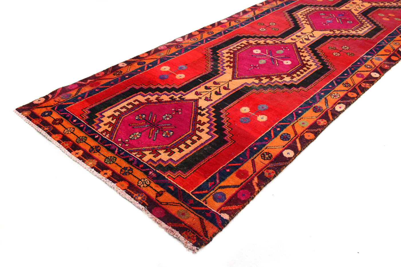 Vintage Shiraz Persian Runner Rug – Ruby Matrix