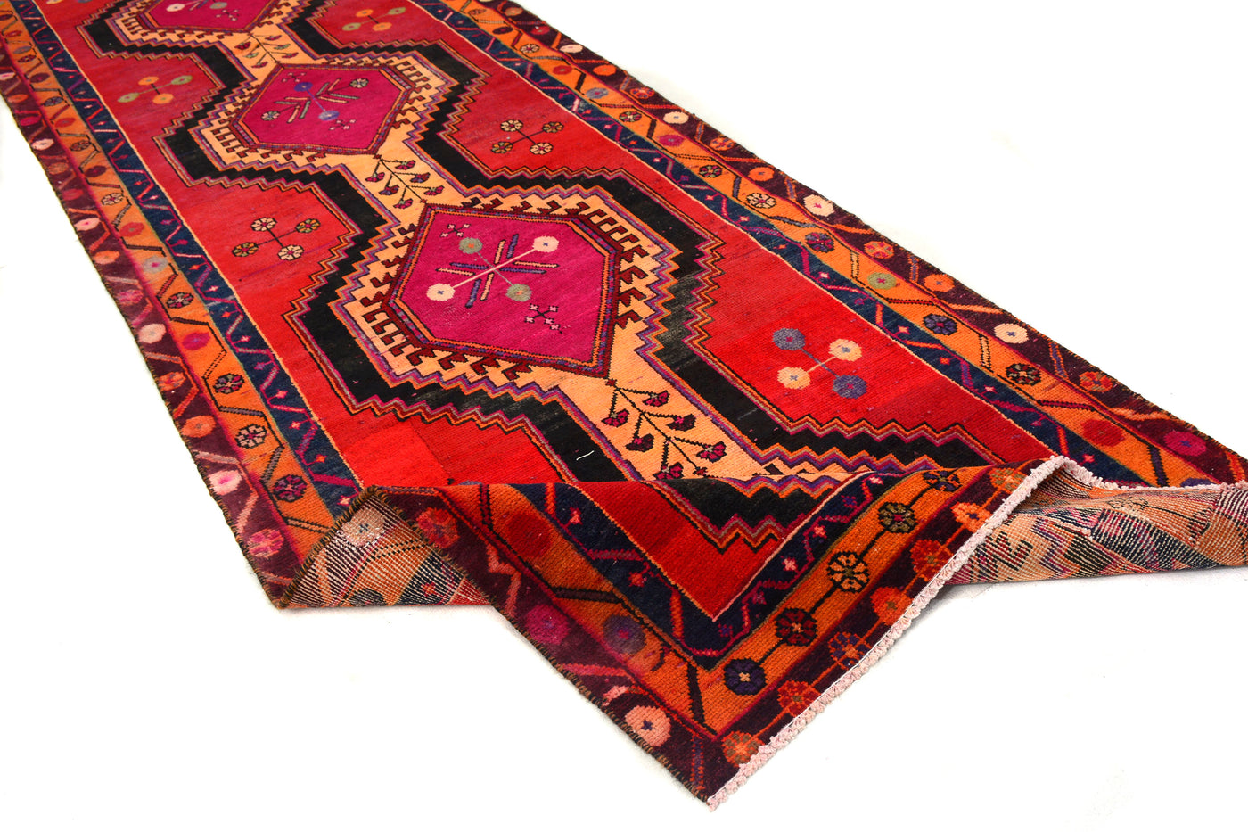 Vintage Shiraz Persian Runner Rug – Ruby Matrix