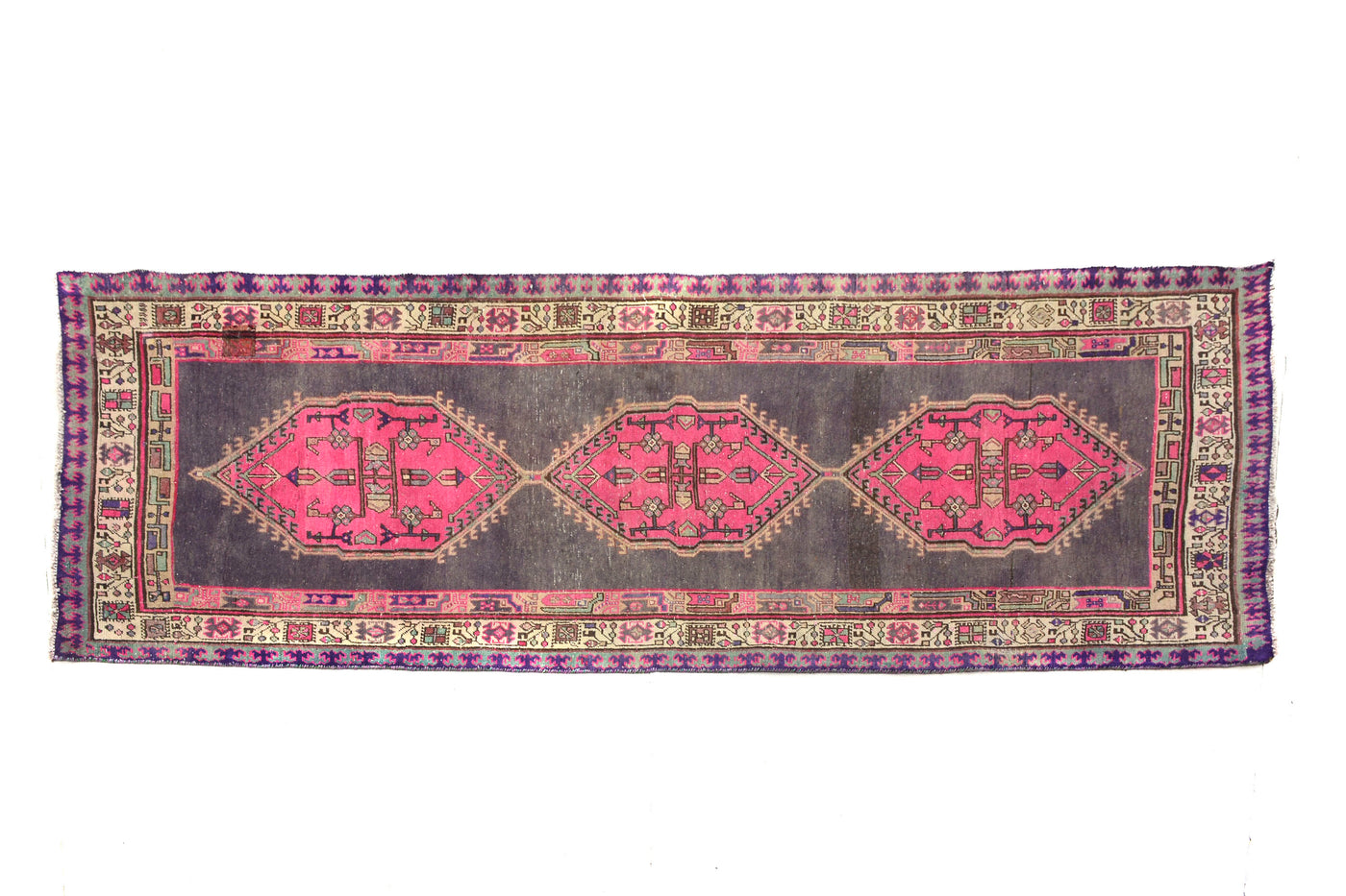 Vintage Shiraz Persian Runner Rug – Graphite Relic