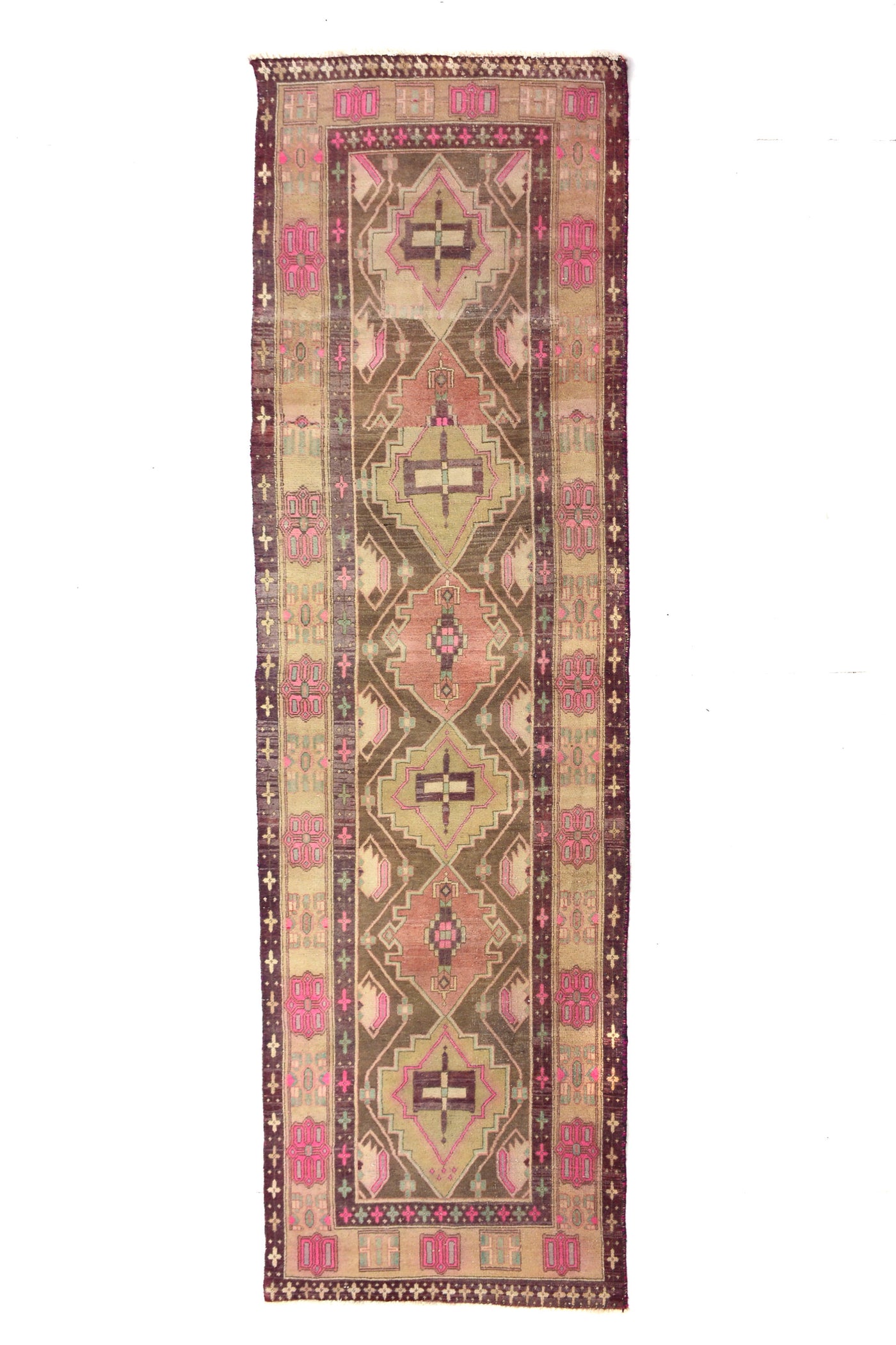Vintage Shiraz Persian Runner Rug – Dove Mist