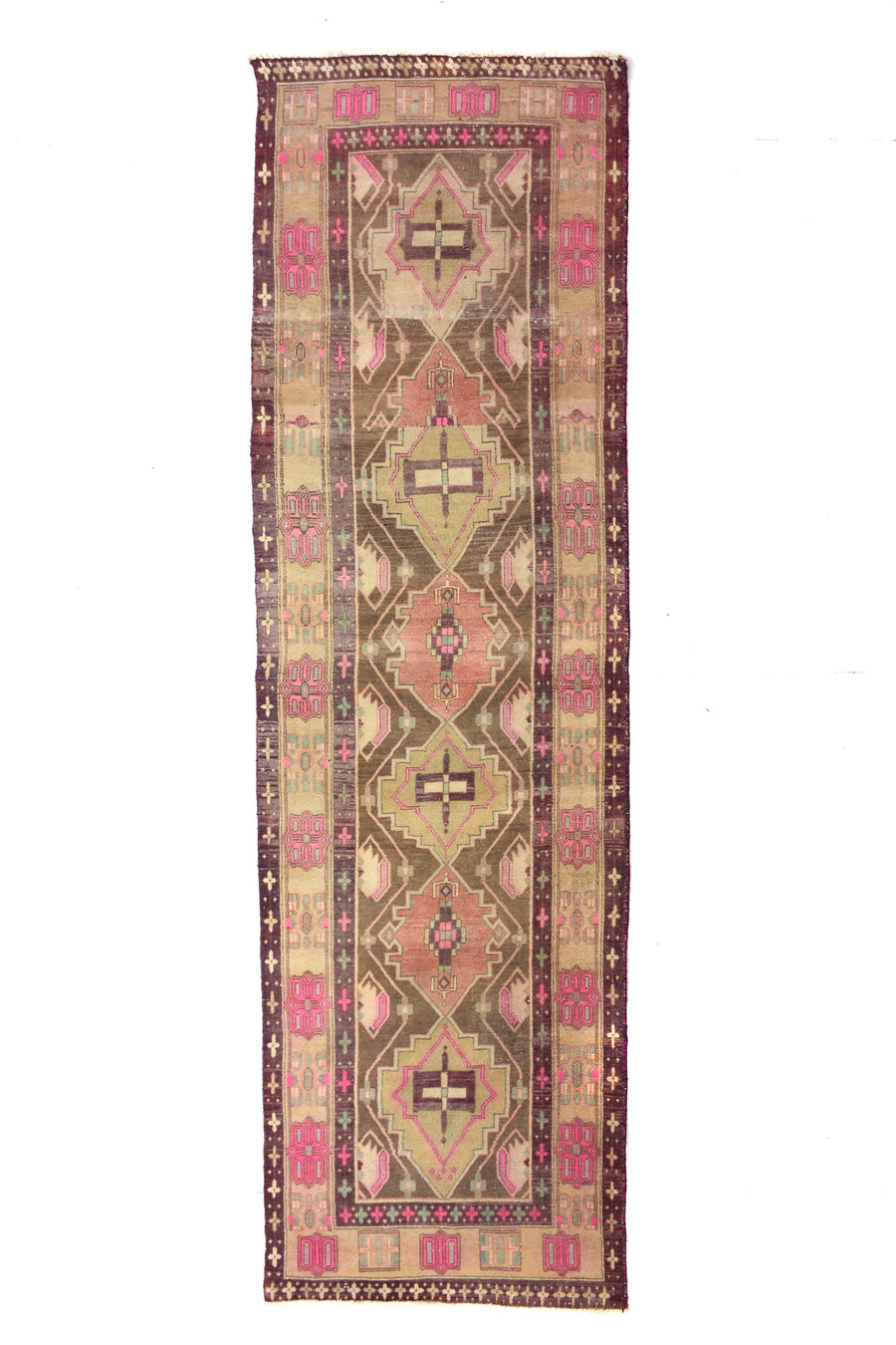 Shiraz Vintage Persian Runner, 100 x 342 cm