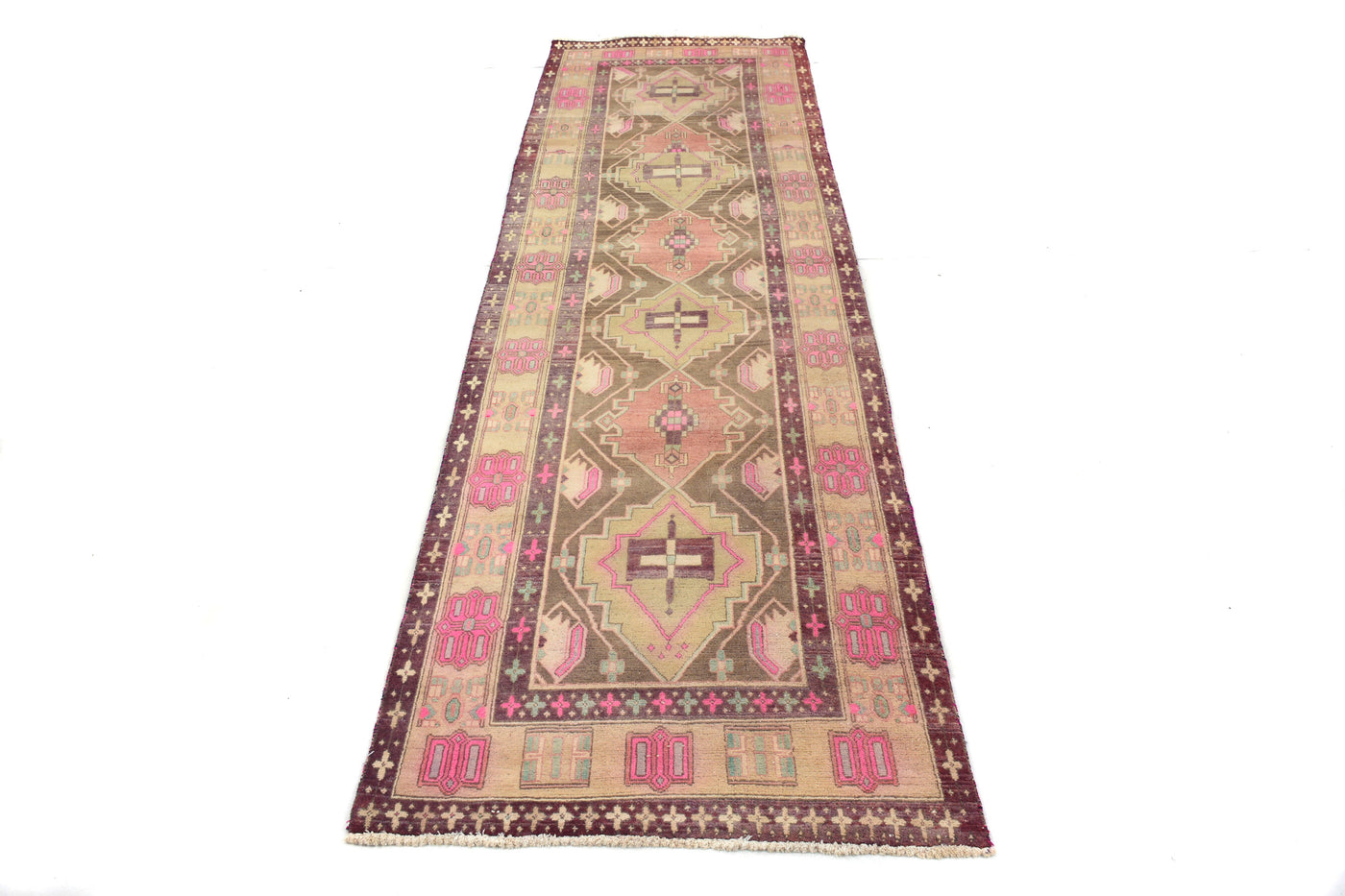 Vintage Shiraz Persian Runner Rug – Dove Mist