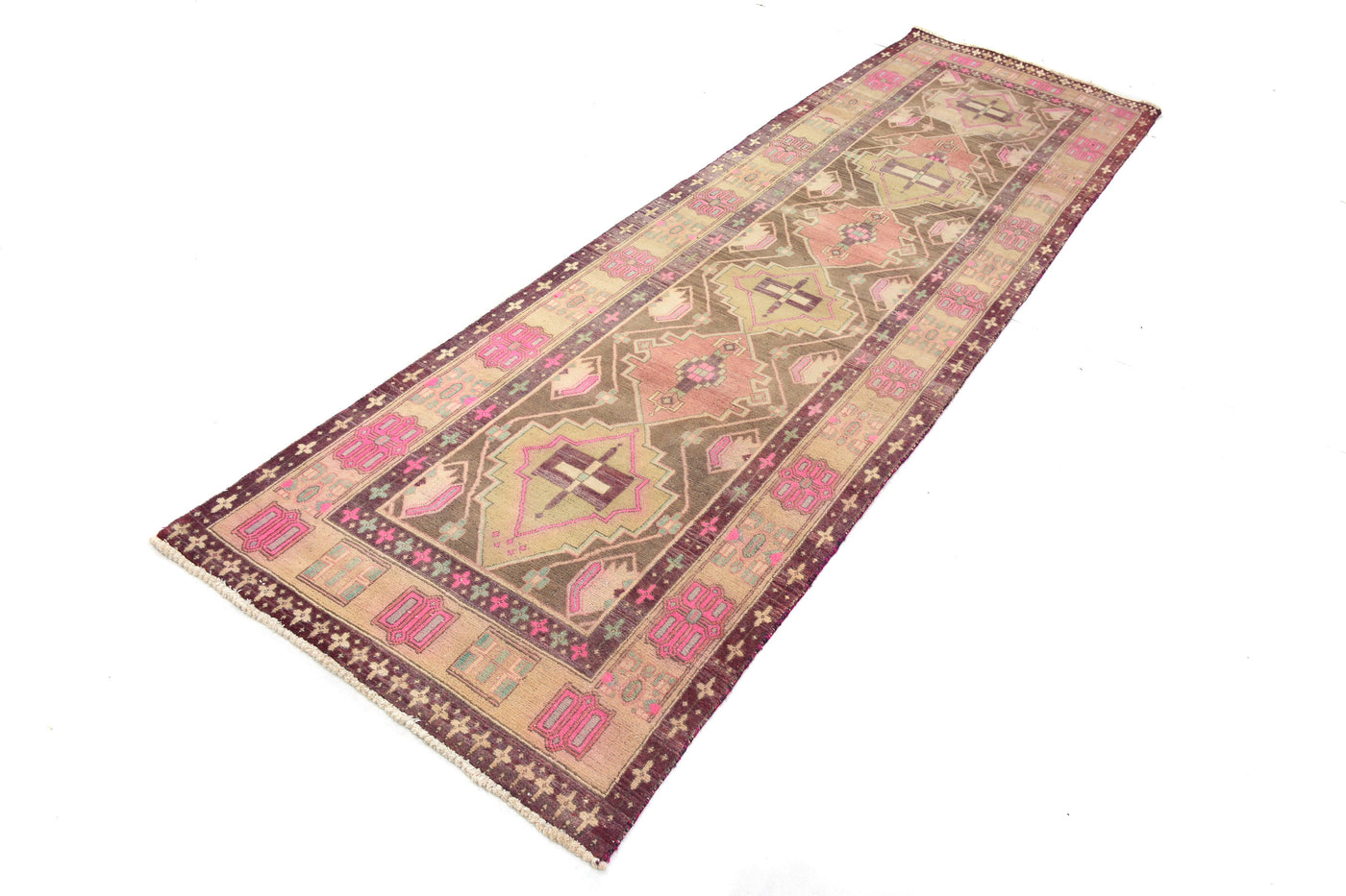 Vintage Shiraz Persian Runner Rug – Dove Mist
