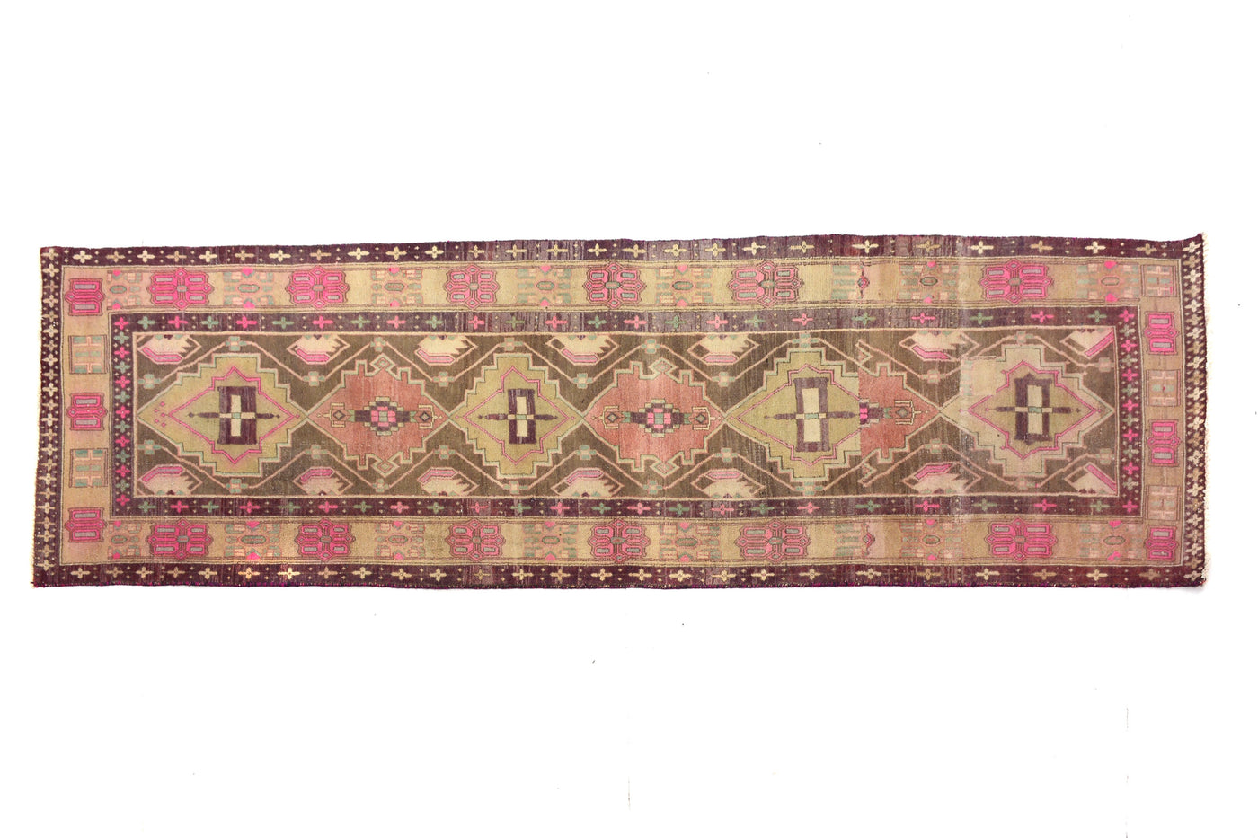 Vintage Shiraz Persian Runner Rug – Dove Mist