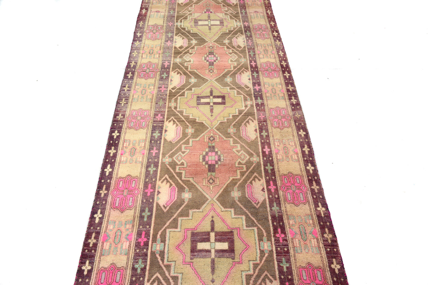 Vintage Shiraz Persian Runner Rug – Dove Mist