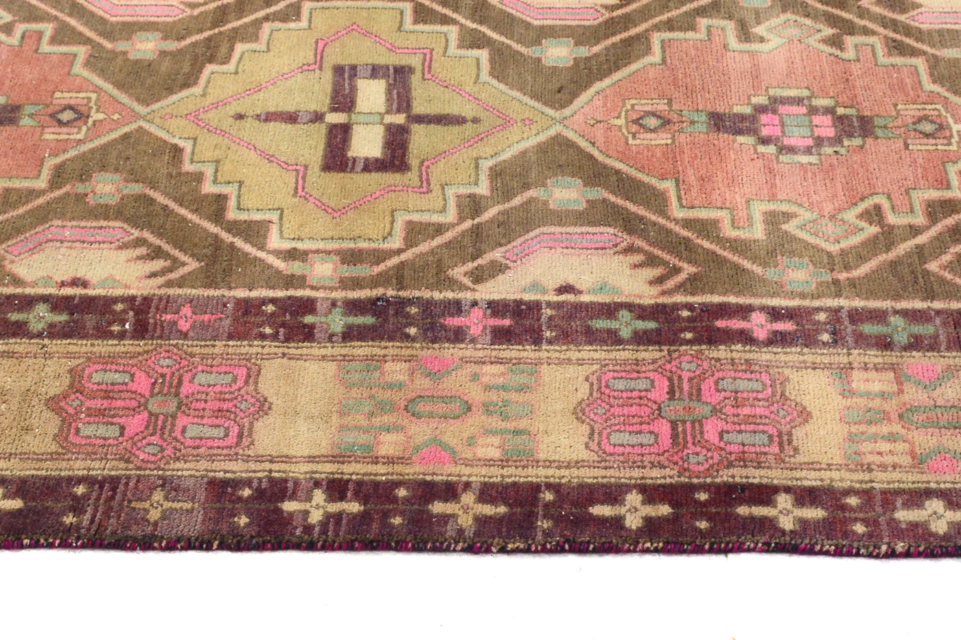 Vintage Shiraz Persian Runner Rug – Dove Mist