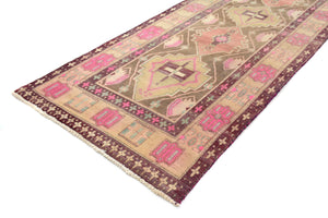 Shiraz Vintage Persian Runner, 100 x 342 cm
