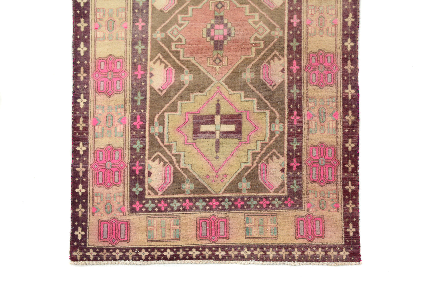 Vintage Shiraz Persian Runner Rug – Dove Mist