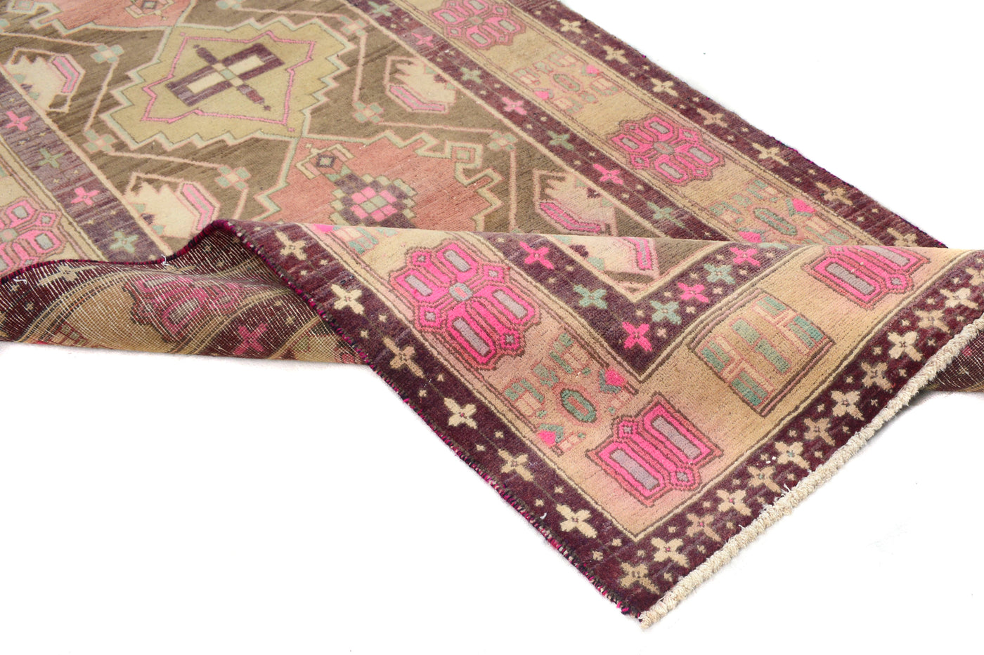 Vintage Shiraz Persian Runner Rug – Dove Mist