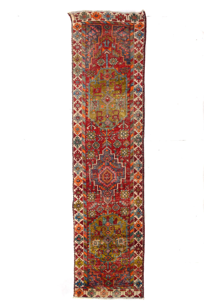 Shiraz Vintage Persian Runner, 94 x 335 cm (New Arrival)