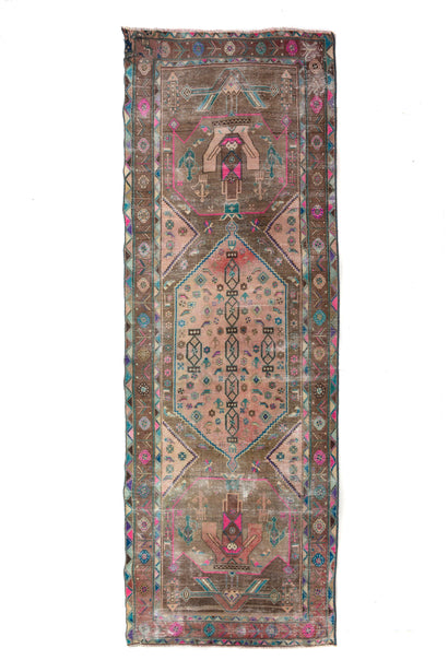 Shiraz Vintage Persian Rug, 139 x 334 cm