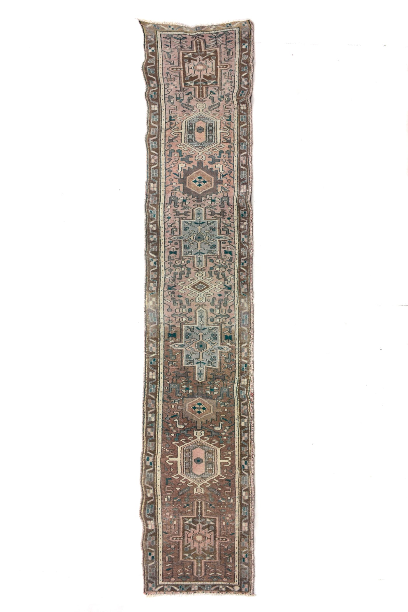 Vintage Shiraz Persian Runner Rug – Wheat Aura